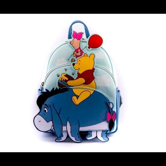 Exclusive - Winnie the Pooh 95th Anniversary Triple Pocket Mini Backpack - Picture 5 of 8